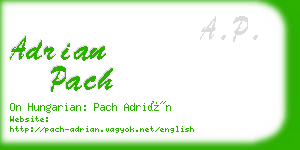 adrian pach business card